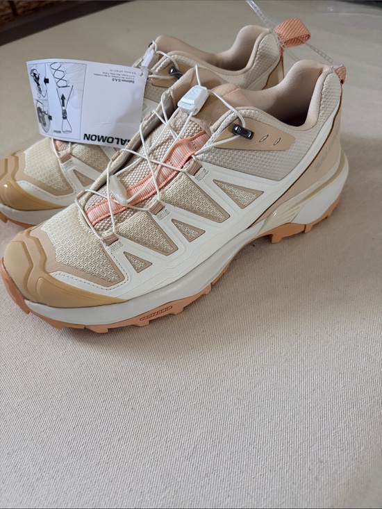 Salomon Shoes - Salomon Women's peach/Tan Trail Sneakers - Lightweight Comfort
